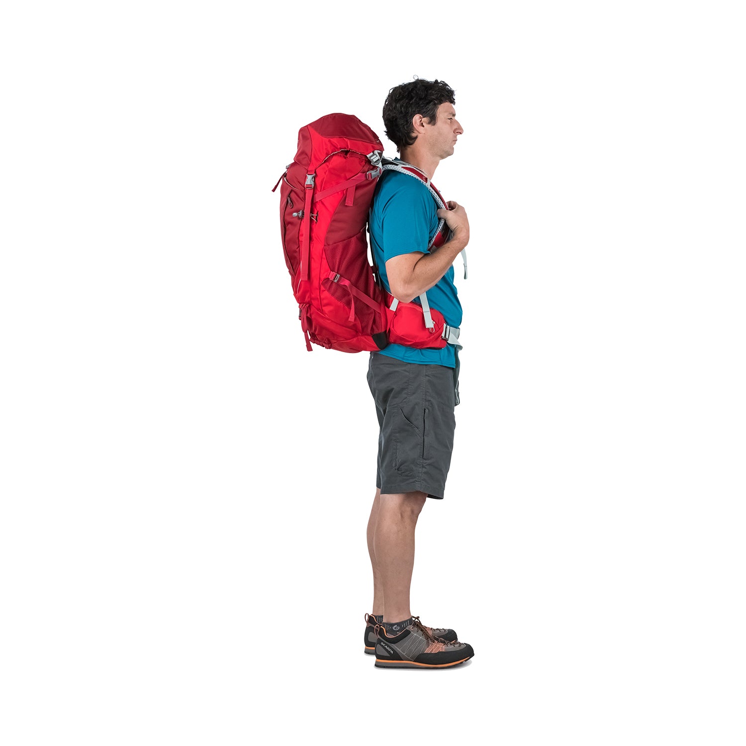 Osprey Stratos 50 Backpack - Medium/Large - Men's Light Backpacking (Black)