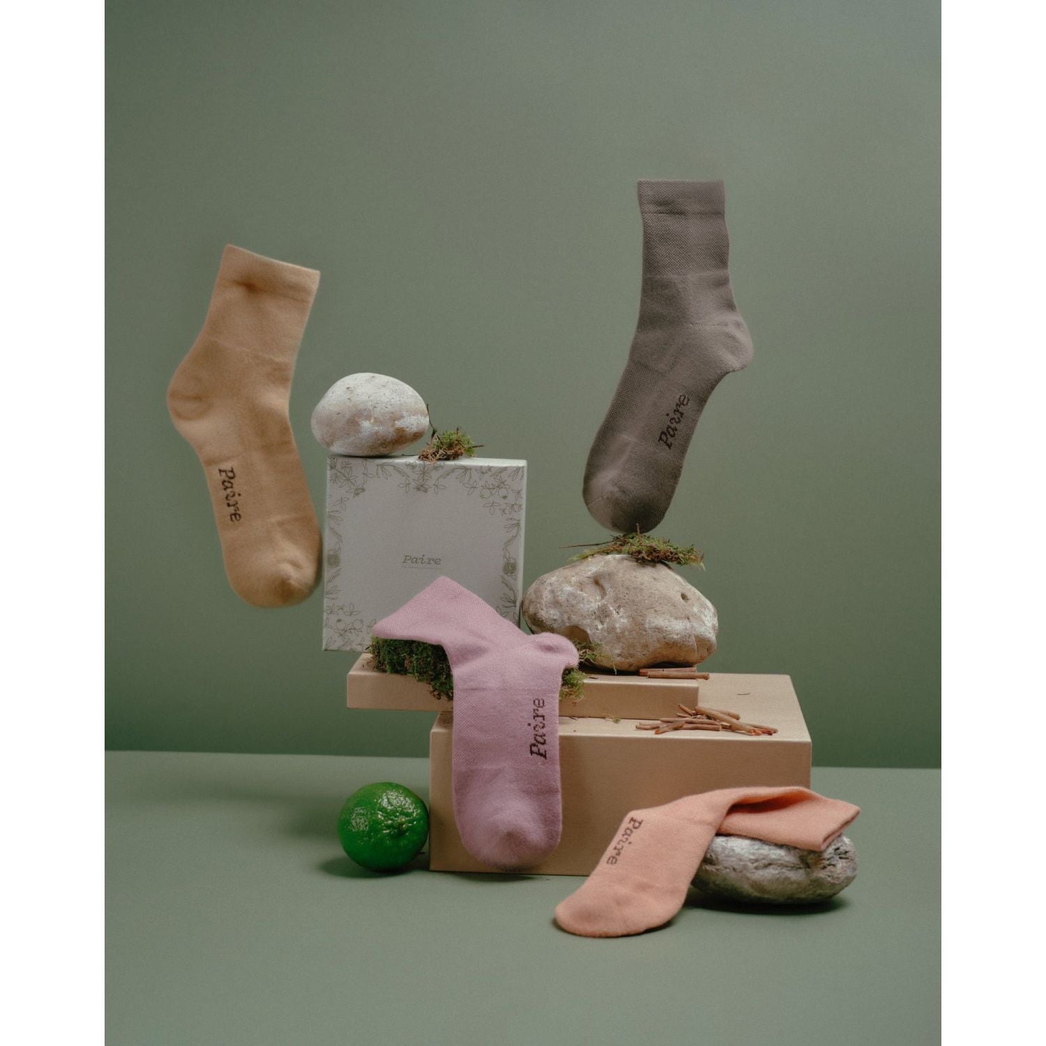 Paire Botanic Collection Merino Wool-Blend Quarter Sock Pack (Multi) - M