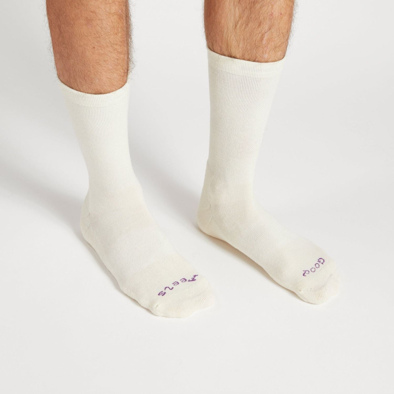 Paire Merino Wool-Blend Calf Sock (Snow) - M