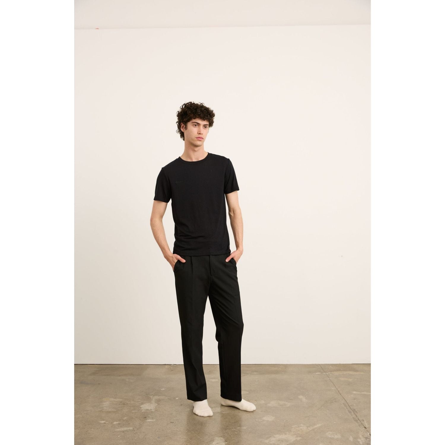 Paire Merino Wool-Blend T-Shirt Unisex (Black) - M