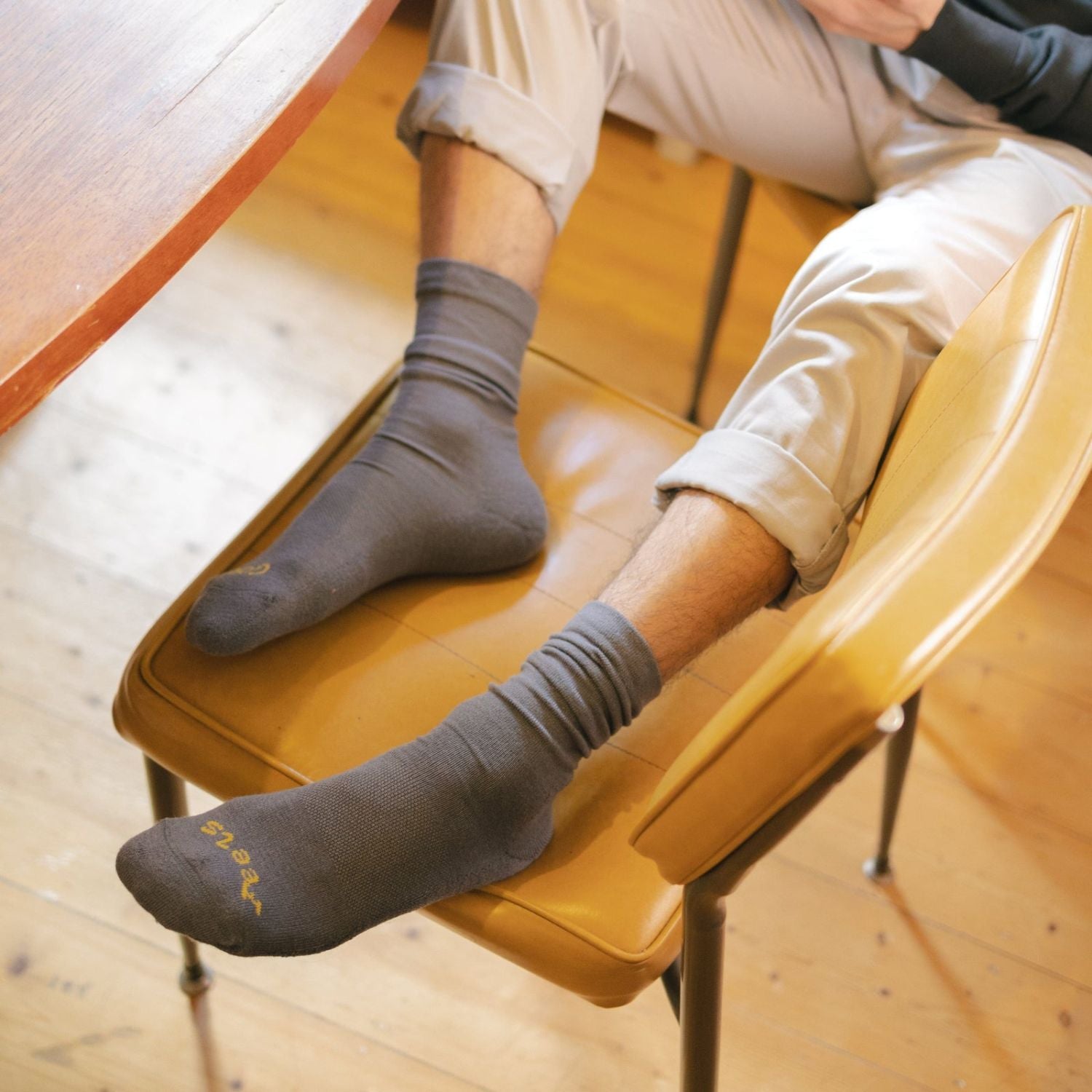 Paire Merino Wool-Blend Loose Top Calf Sock (Stormy Blue) - S