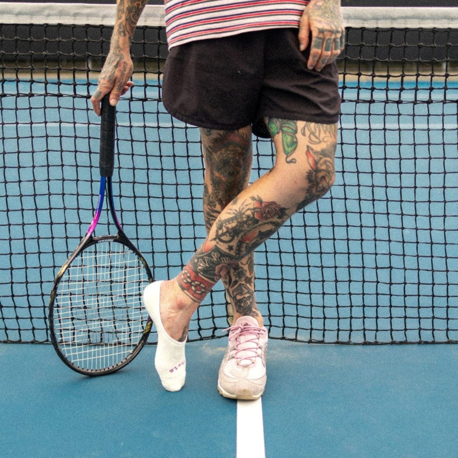 Paire Merino Wool-Blend No-Show Sock (Black) - M