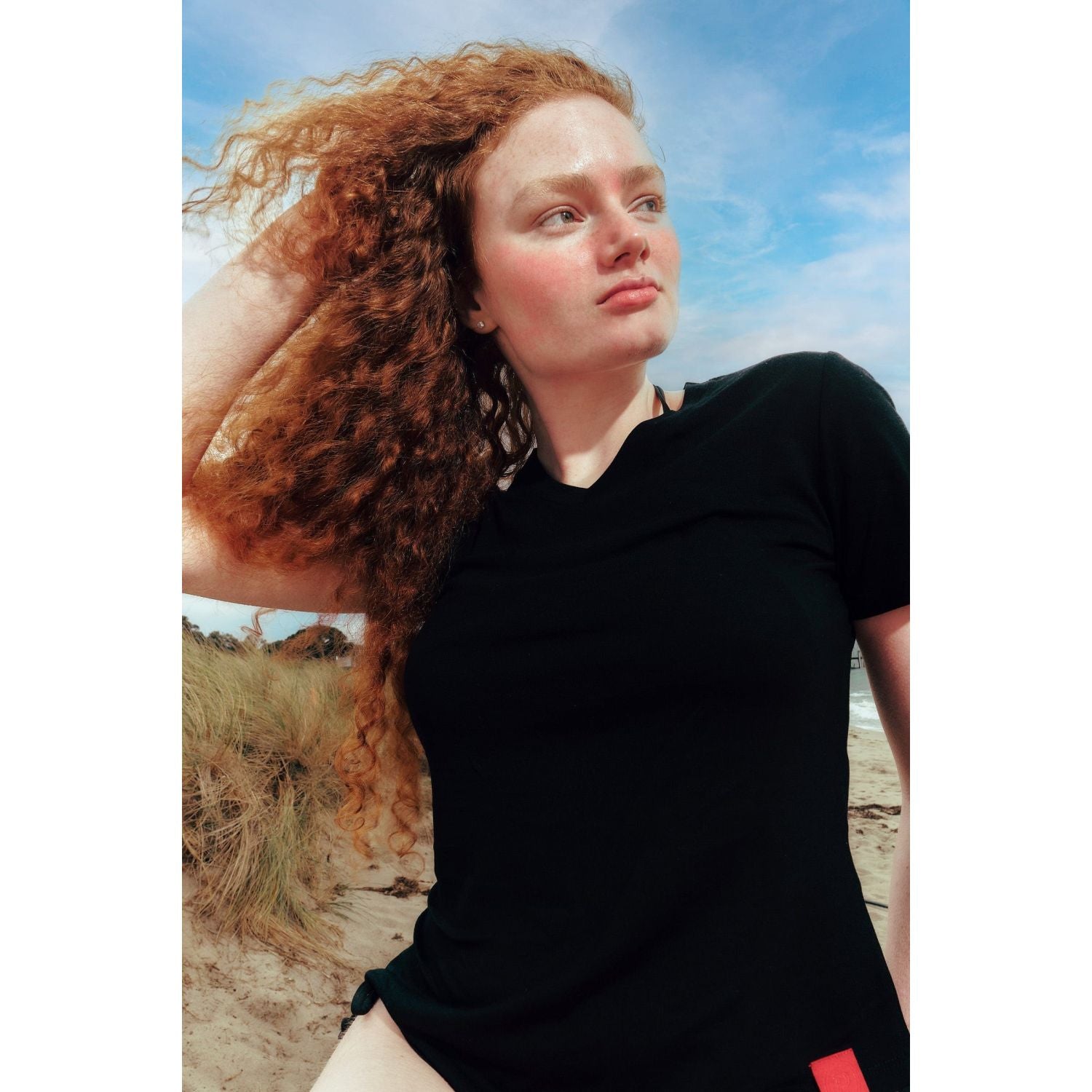 Paire Women's Merino Wool-Blend V-Neck T-Shirt (Black) - S