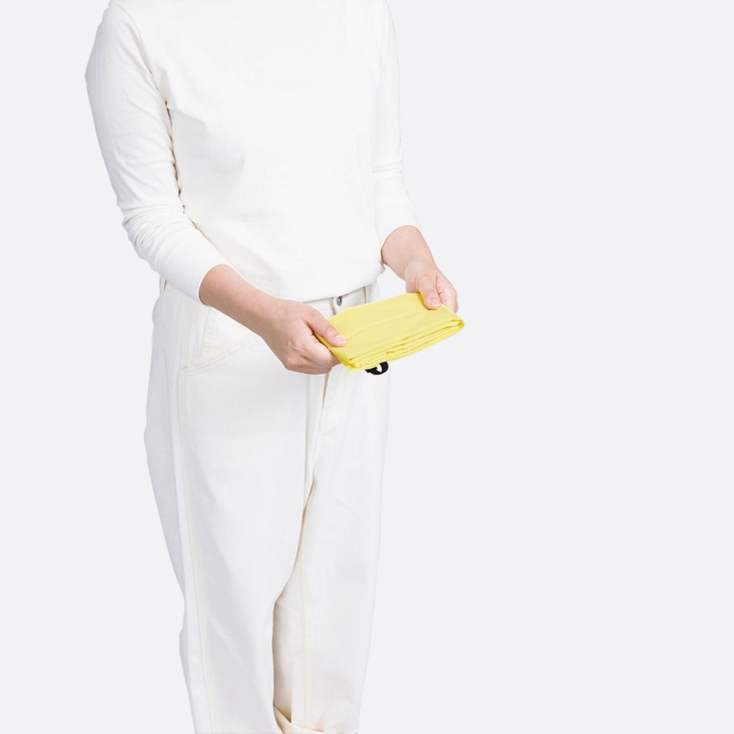 Shupatto Foldable Tote Drop (M) - Lemon Cream