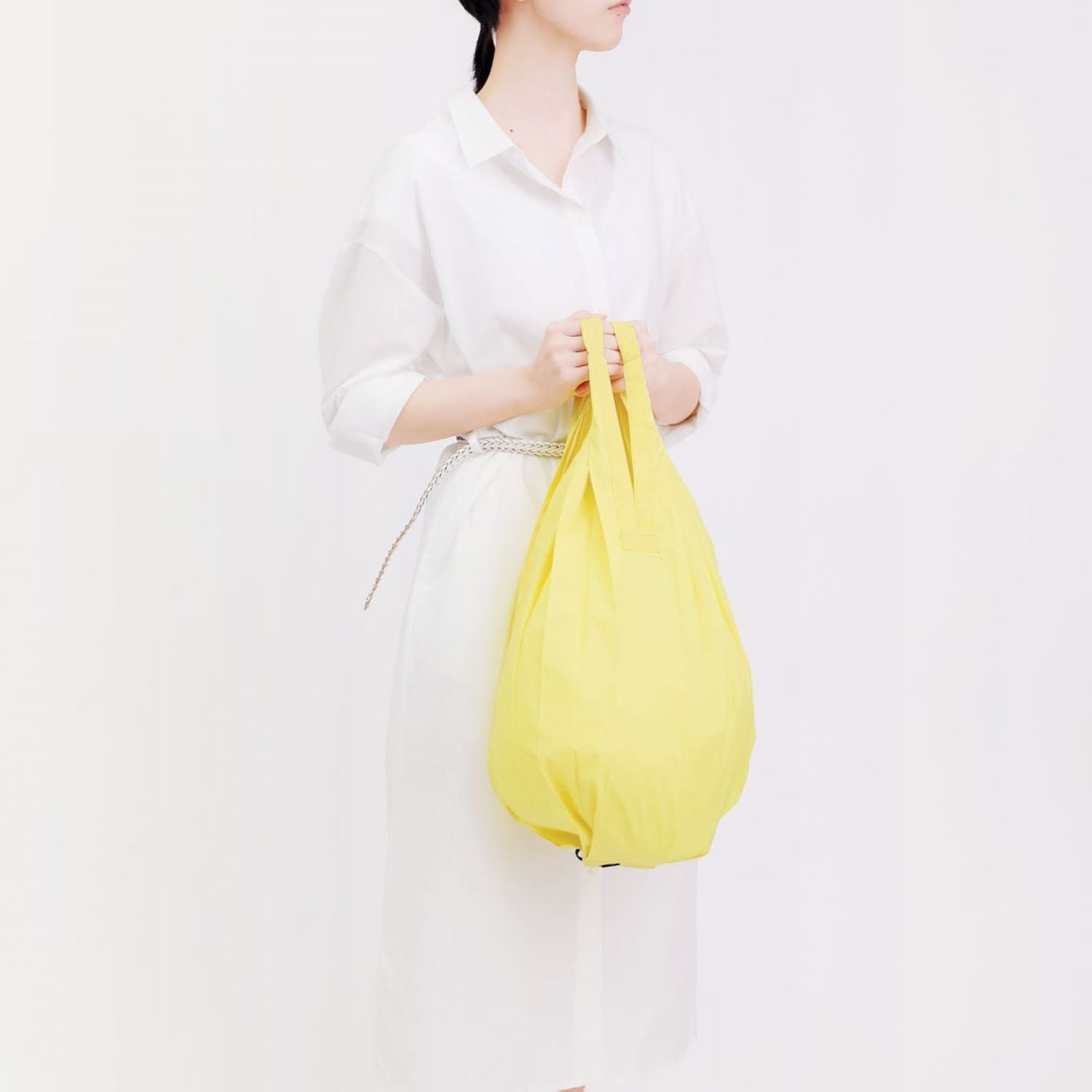 Shupatto Foldable Tote Drop (M) - Lemon Cream