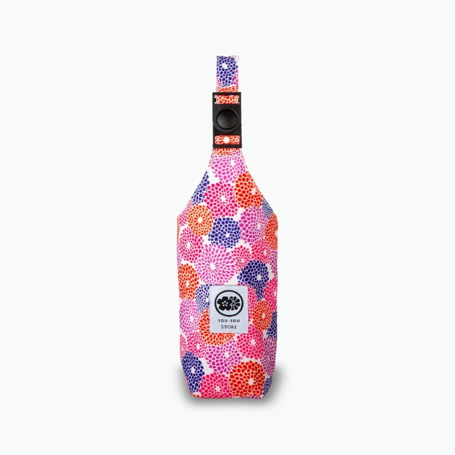 STTOKE Grey Strip Bottle Handy Bag - Firework Chrysanthemum