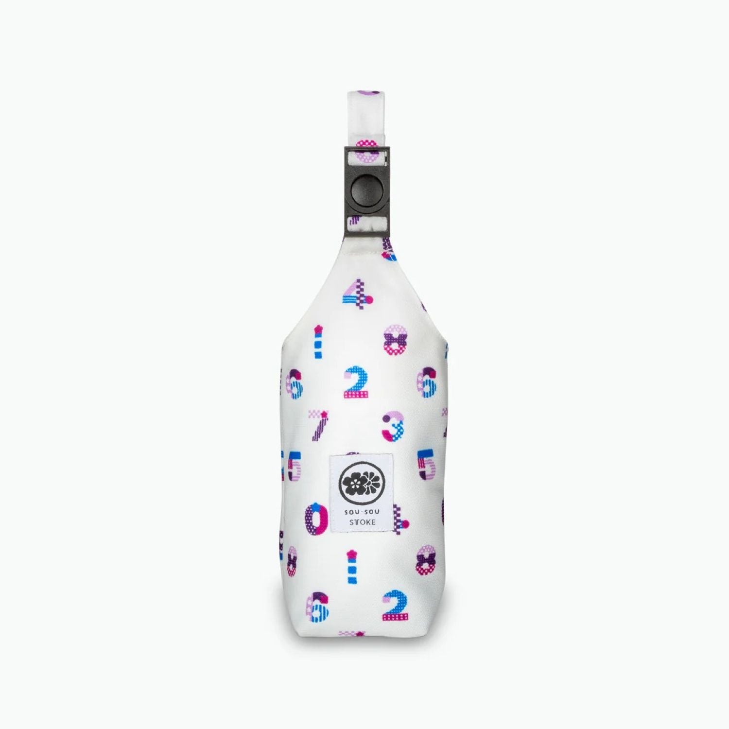 STTOKE Grey Strip Bottle Handy Bag - Numeric White