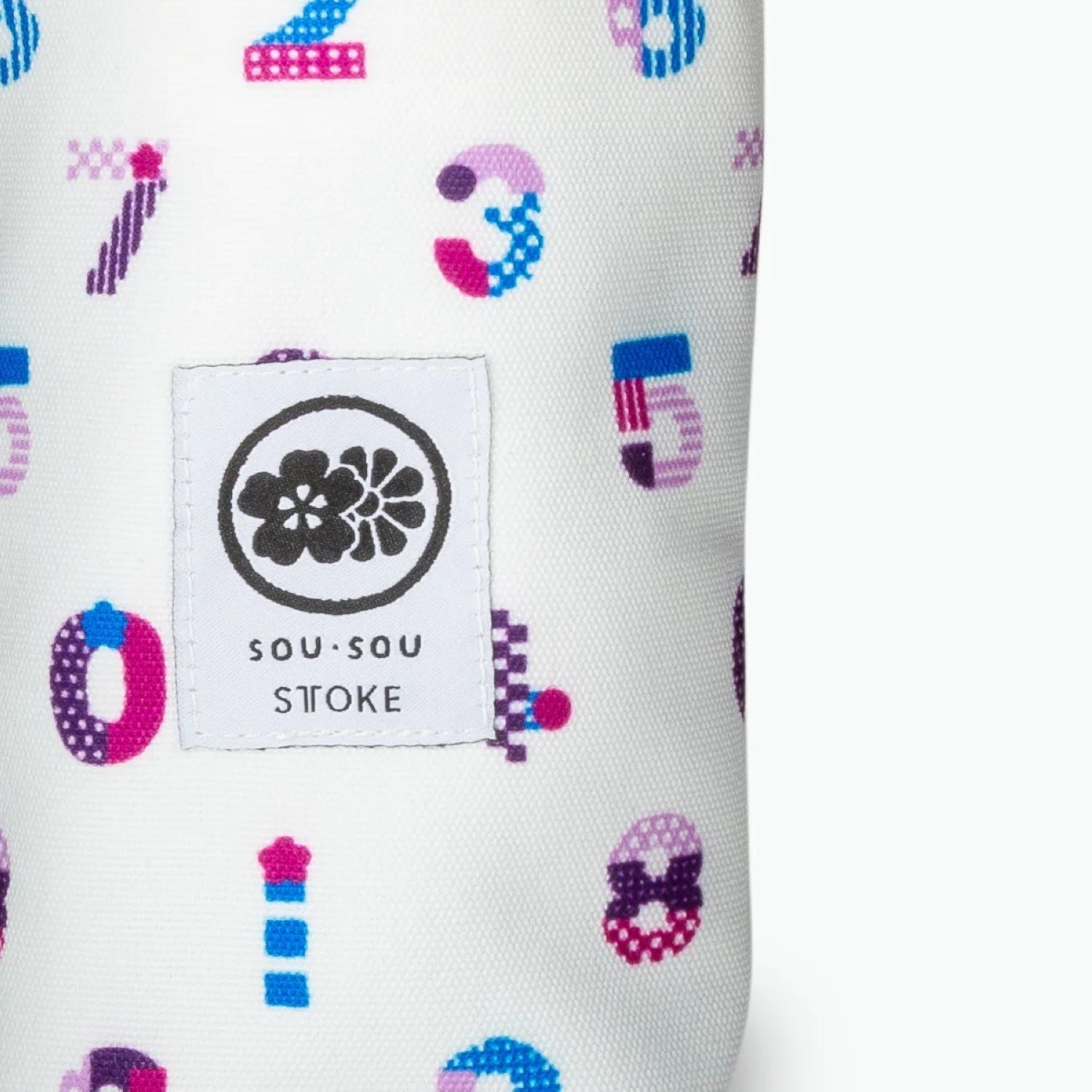 STTOKE Grey Strip Bottle Handy Bag - Numeric White