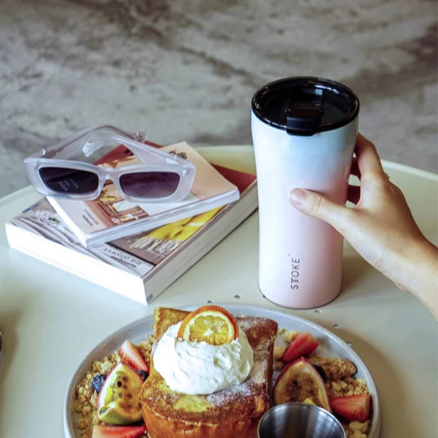 STTOKE Limited Edition Leakproof Ceramic Insulated Cup 16oz - Pastel Ombre