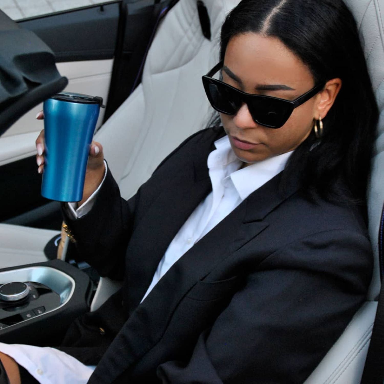 STTOKE Urban Leakproof Ceramic Insulated Cup 16oz - Denim Chrome