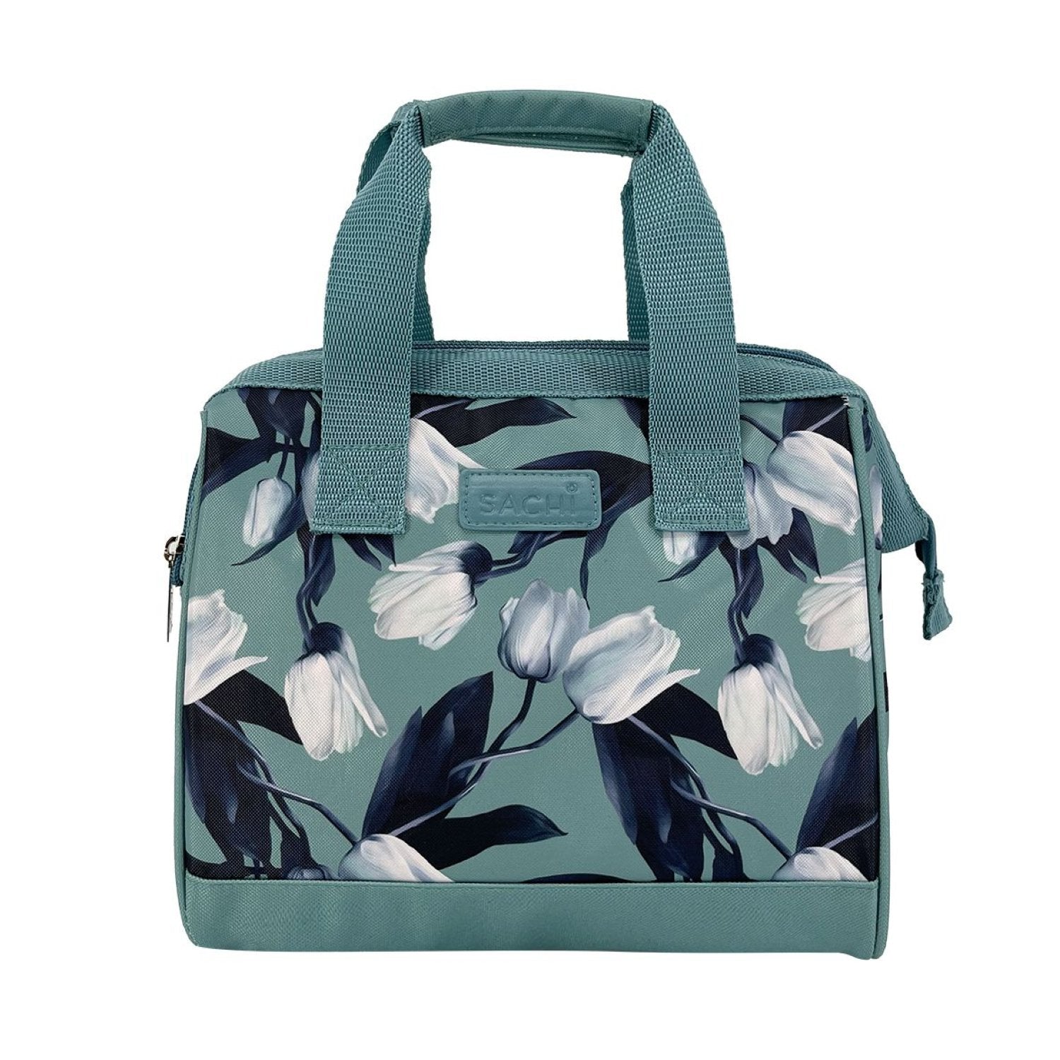 SACHI Insulated Lunch Bag - White Tulips
