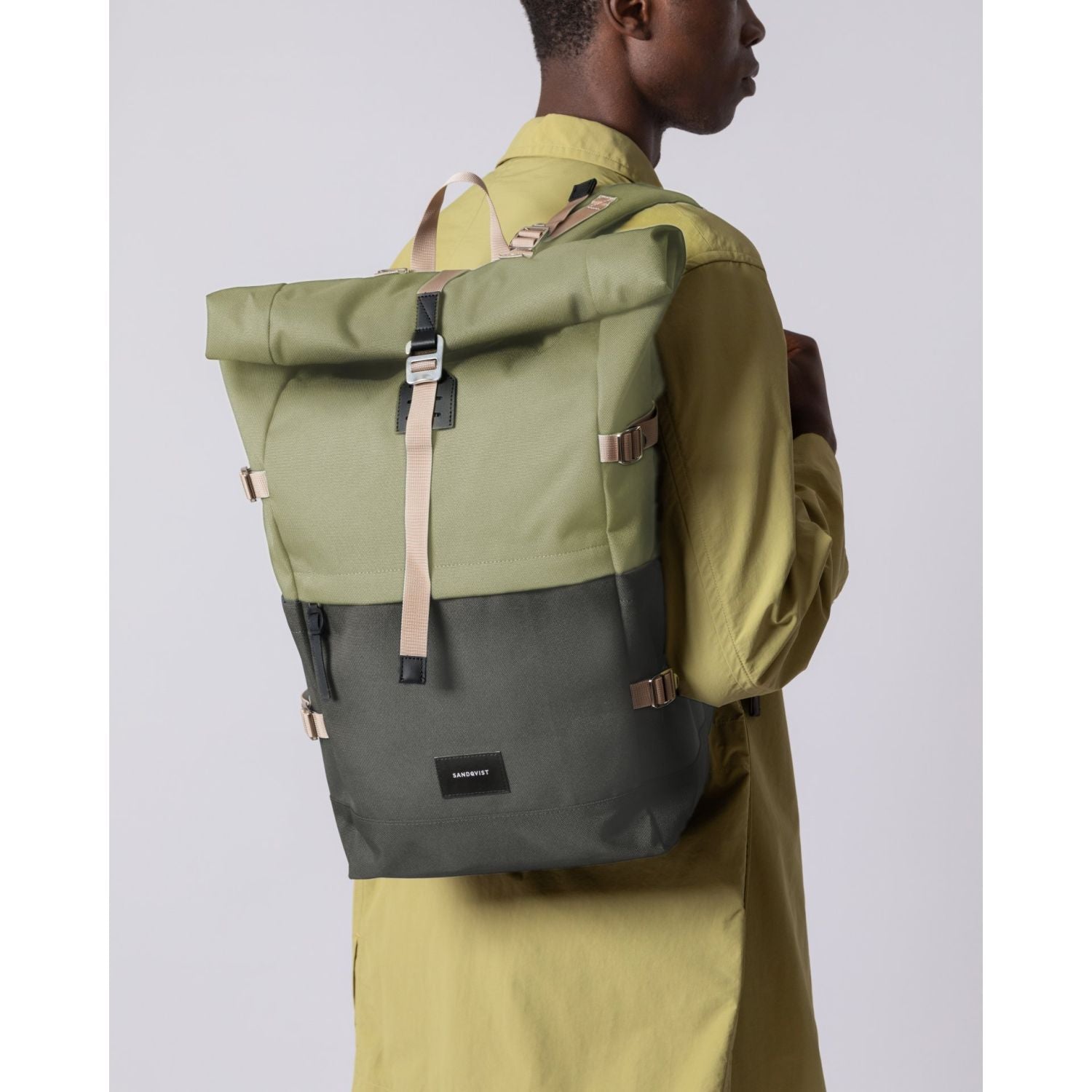 Sandqvist Bernt Backpack - Multi Dew Green/Night Grey