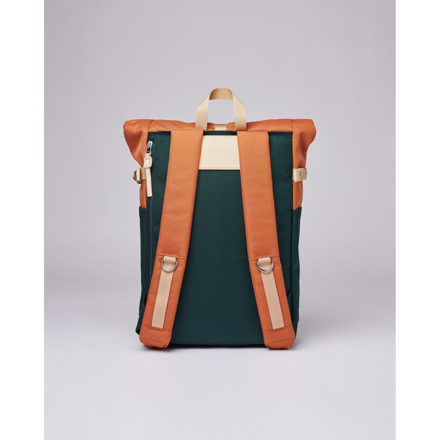 Sandqvist Ilon Backpack - Dark Green/Orange