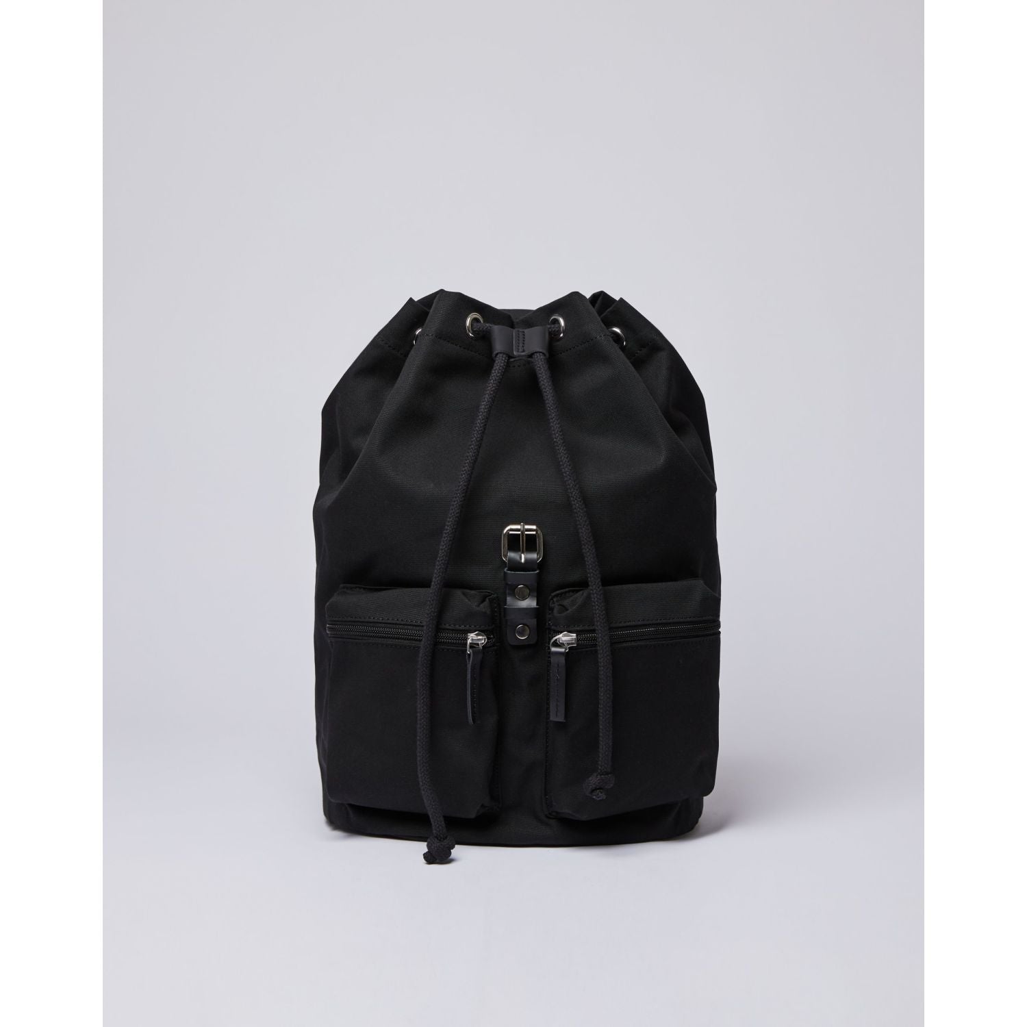 Sandqvist Roald Backpack - Black W/ Black Leather