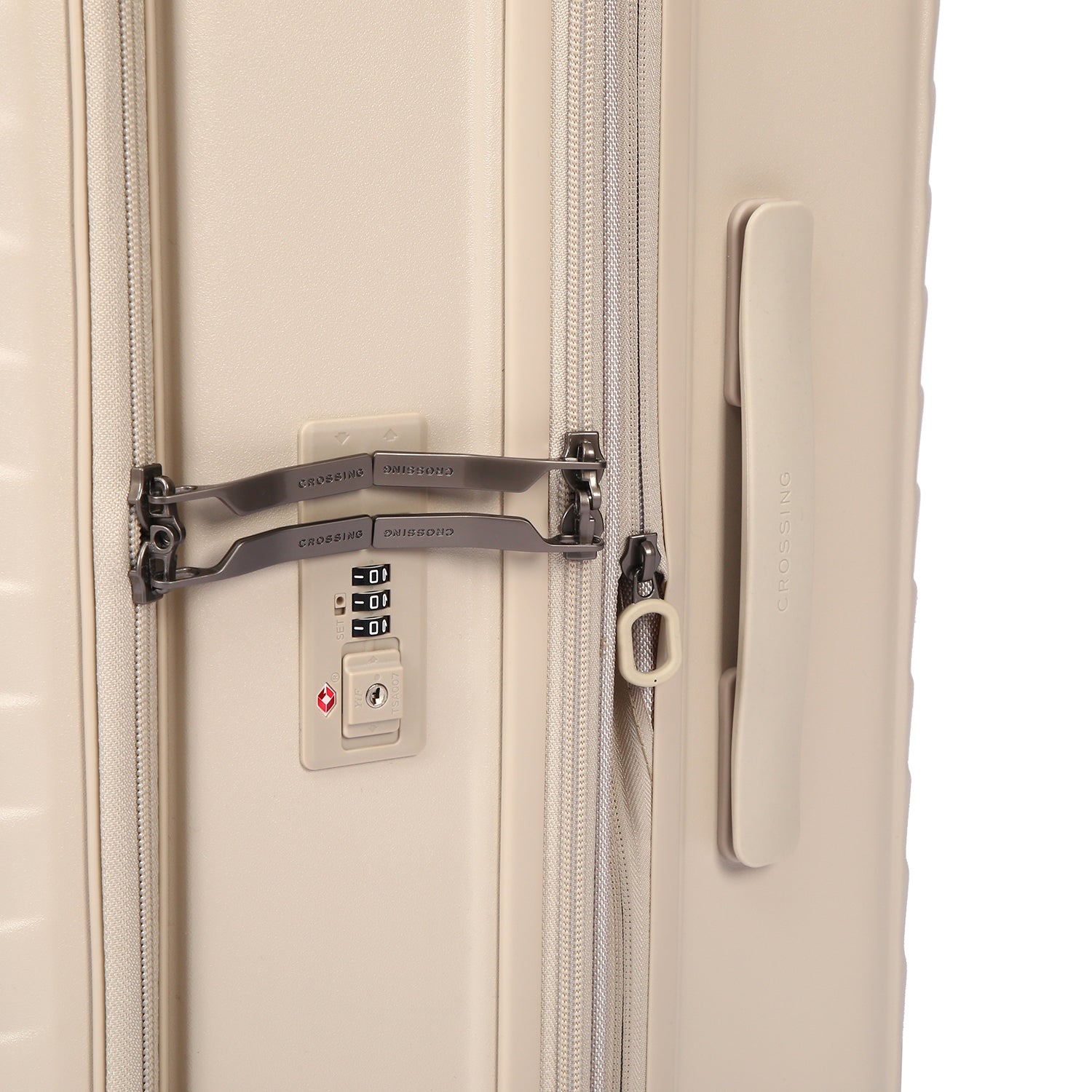 CROSSING INVI 25" Medium Expandable Luggage With Front & Middle Access V3 - Sandwhite