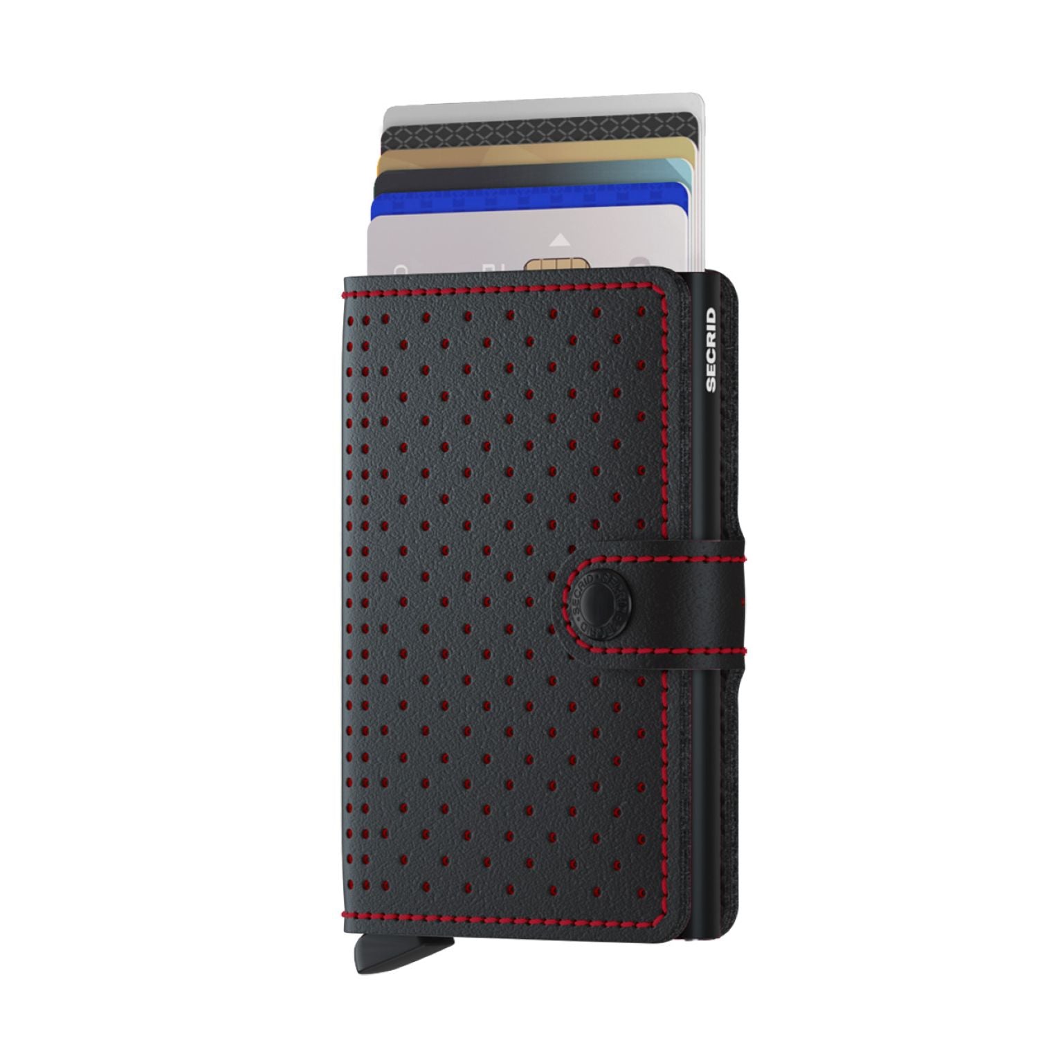 Secrid Miniwallet - Perforated Black-Red
