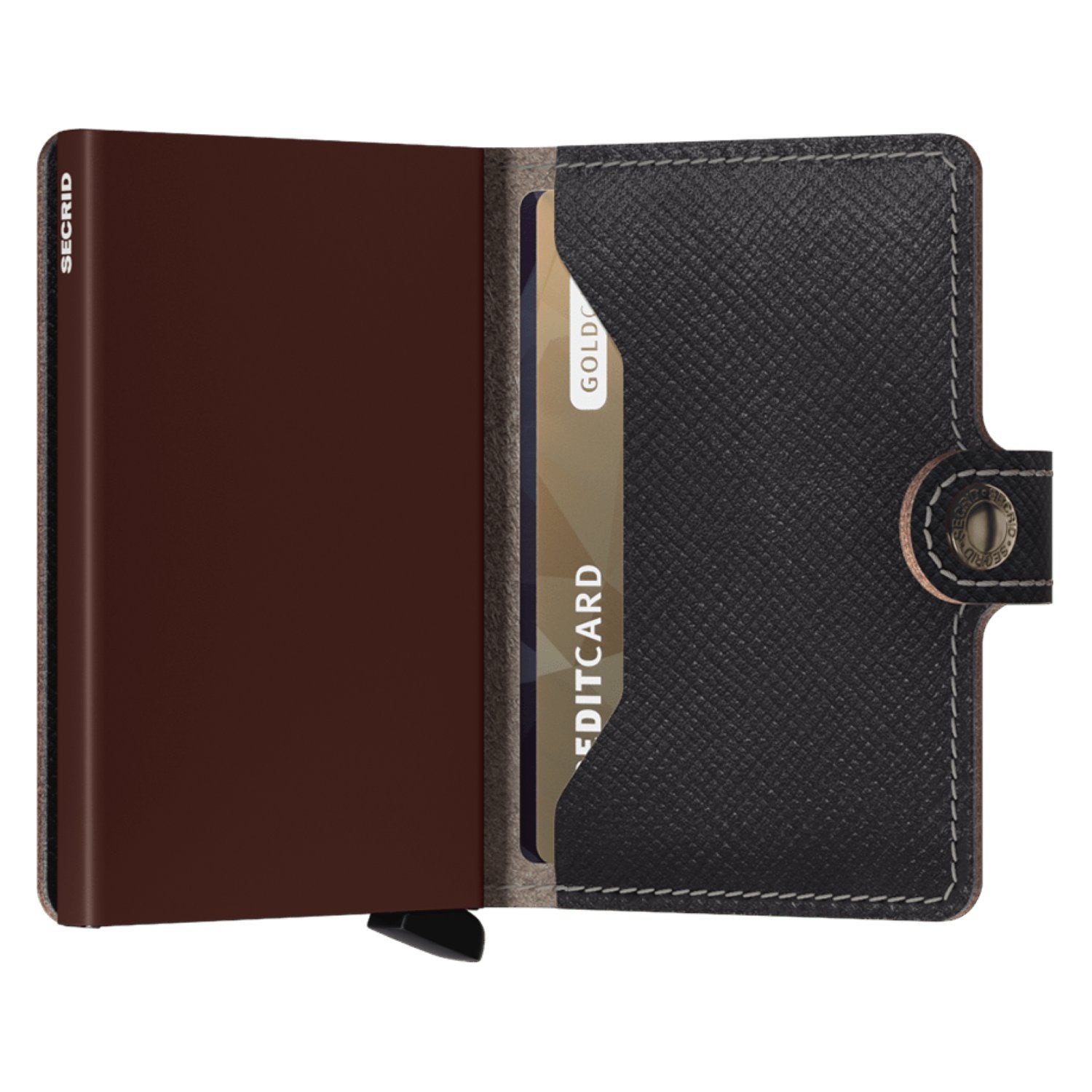 Secrid Miniwallet Saffiano - Brown