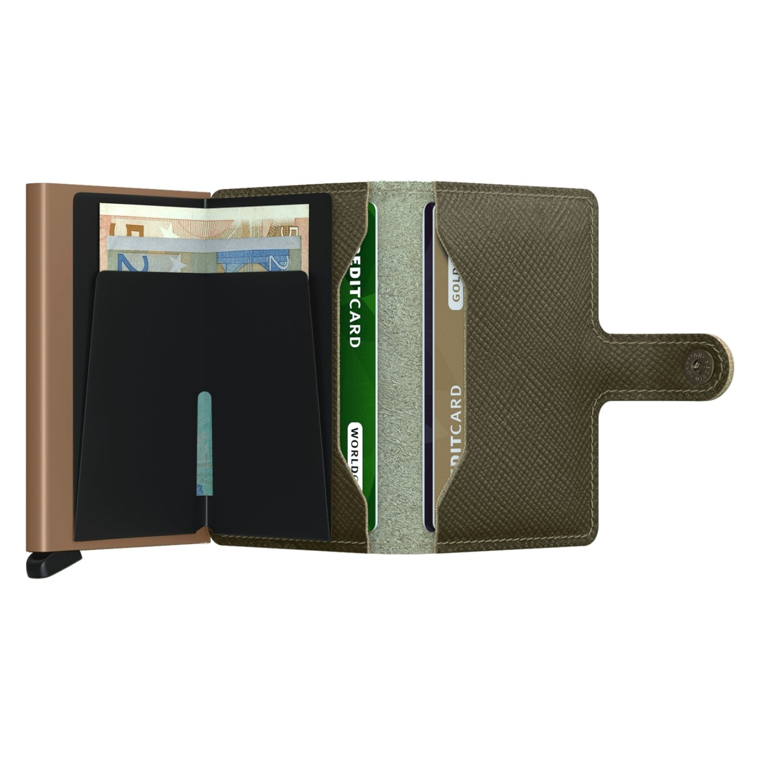 Secrid Miniwallet Saffiano - Olive