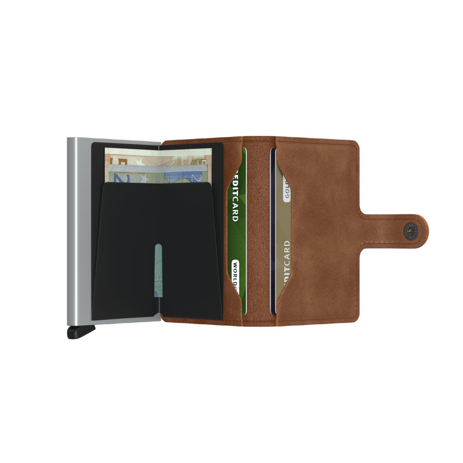 Secrid Miniwallet - Vintage Cognac-Silver