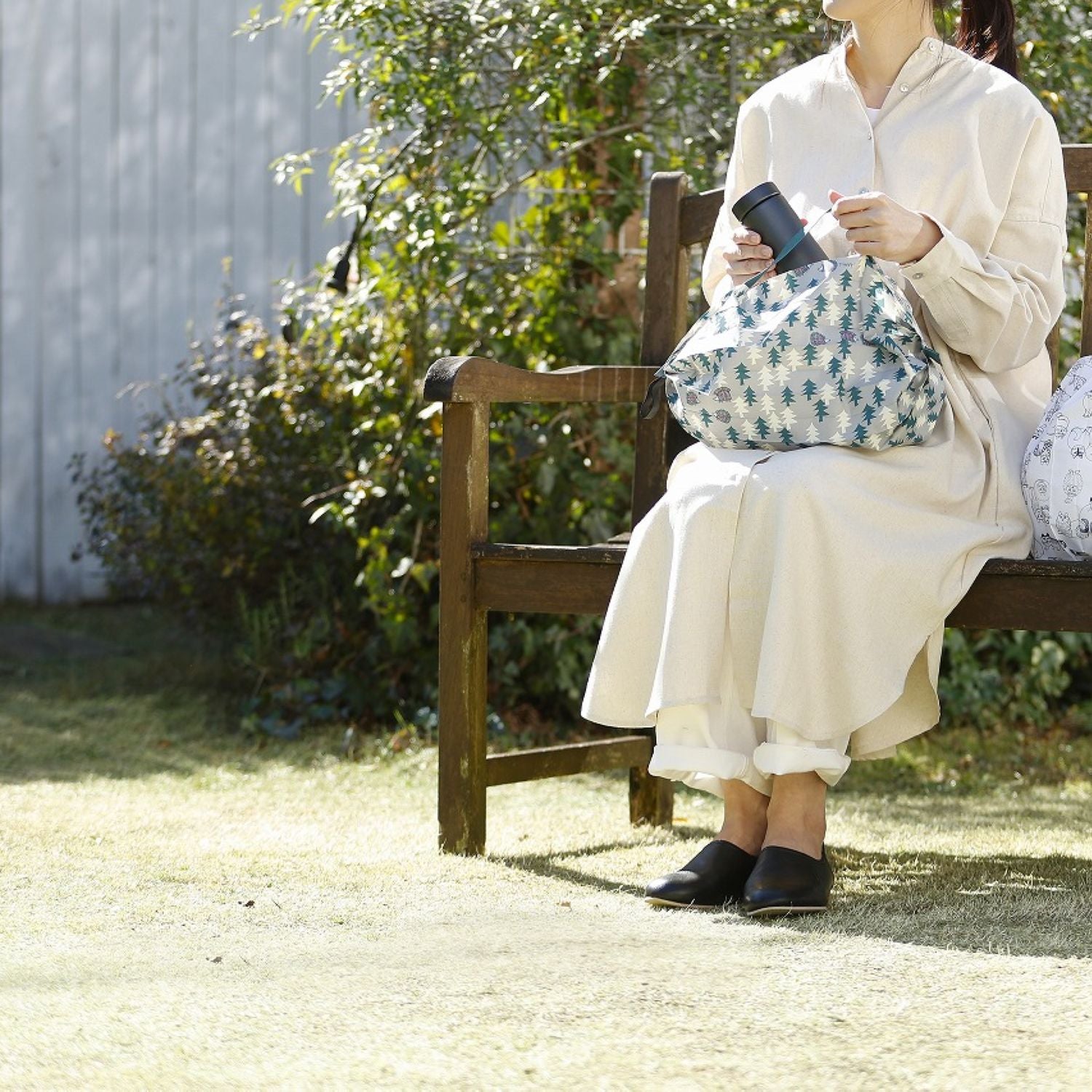 Shupatto X Lisa Larson Foldable Tote (S) - Olive