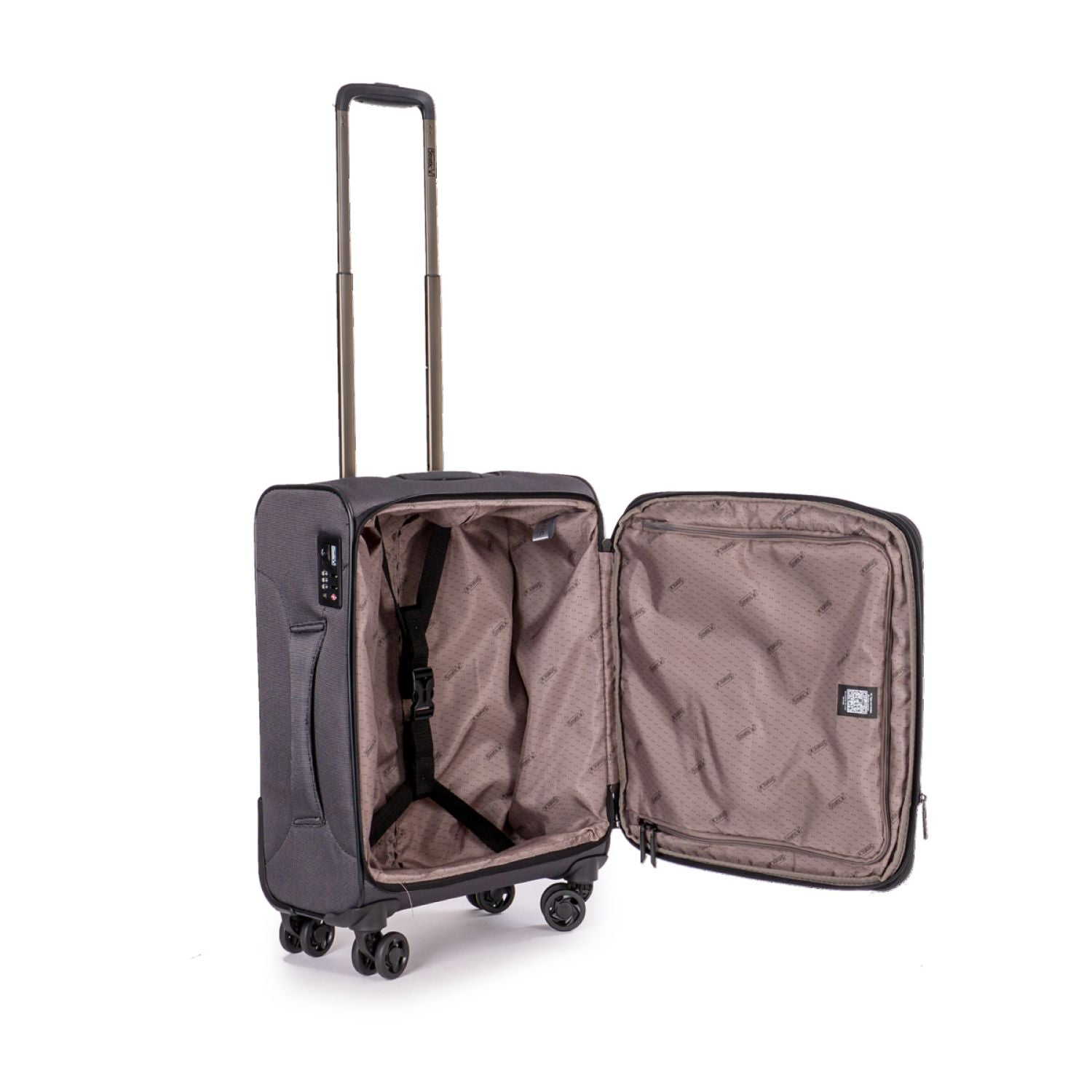 Stratic Bendigo Light + Suitcase S With Front Access Opening - Black
