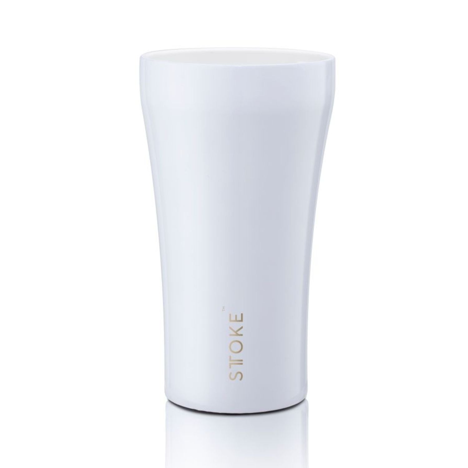STTOKE Classic Leakproof Ceramic Insulated Cup 12oz - Angel White