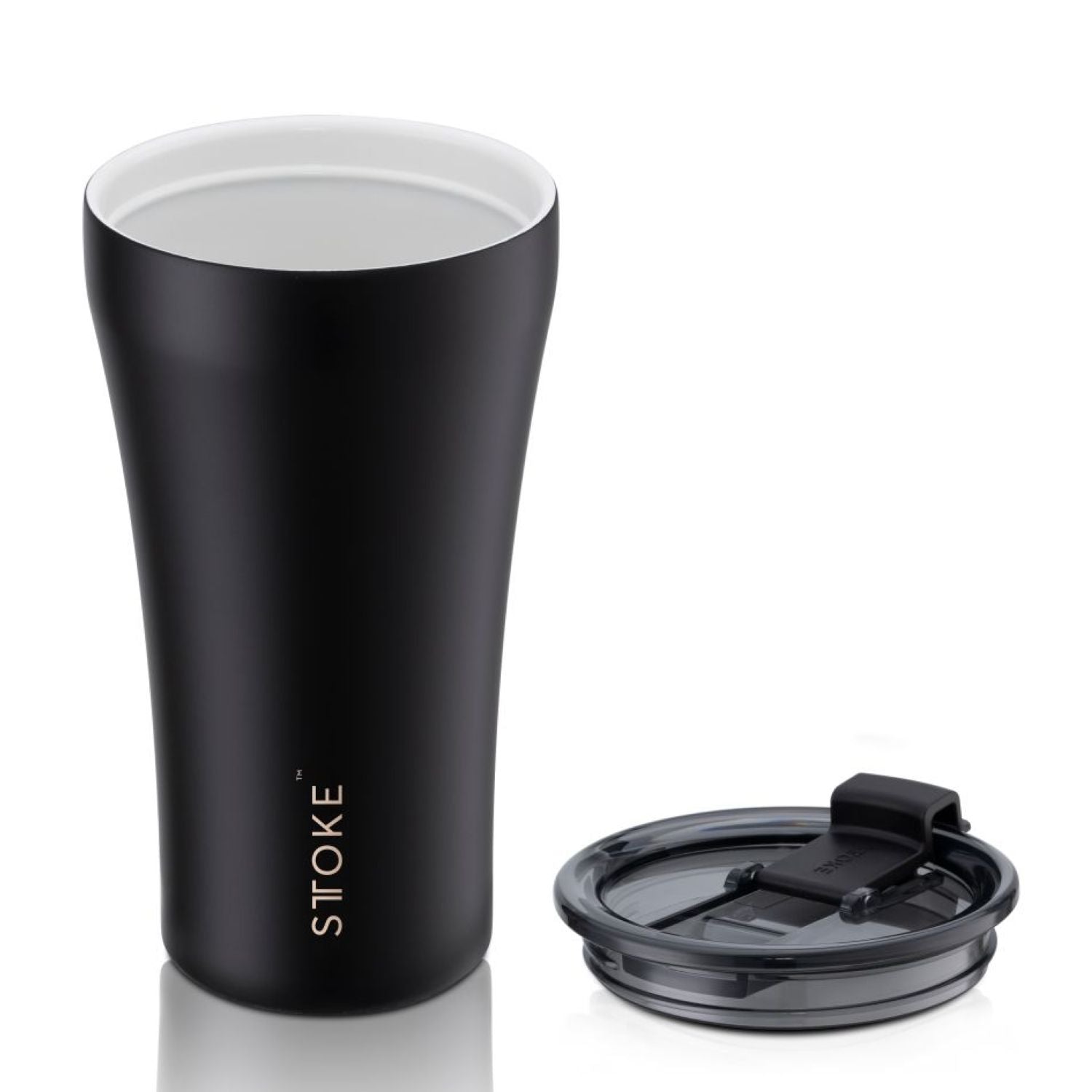 STTOKE Classic Leakproof Ceramic Insulated Cup 12oz - Luxe Black