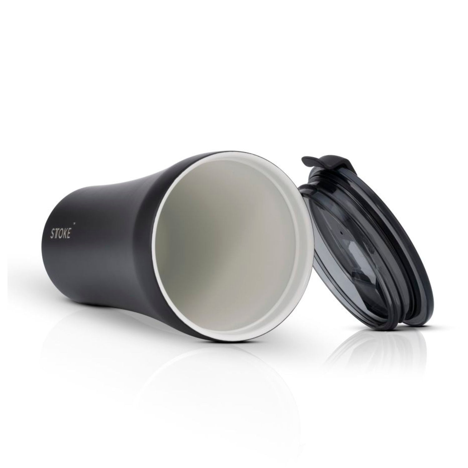 STTOKE Classic Leakproof Ceramic Insulated Cup 12oz - Luxe Black