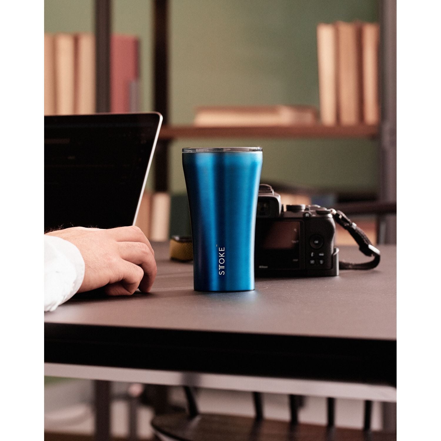 STTOKE Limited Edition Insulated Ceramic Cup 8oz - Steel Blue
