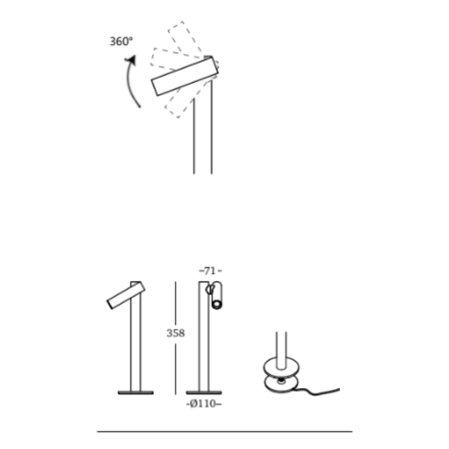 Ubiqua Zoom Desk With 140 Lumens - 2.2W 3.7V Power (Black)