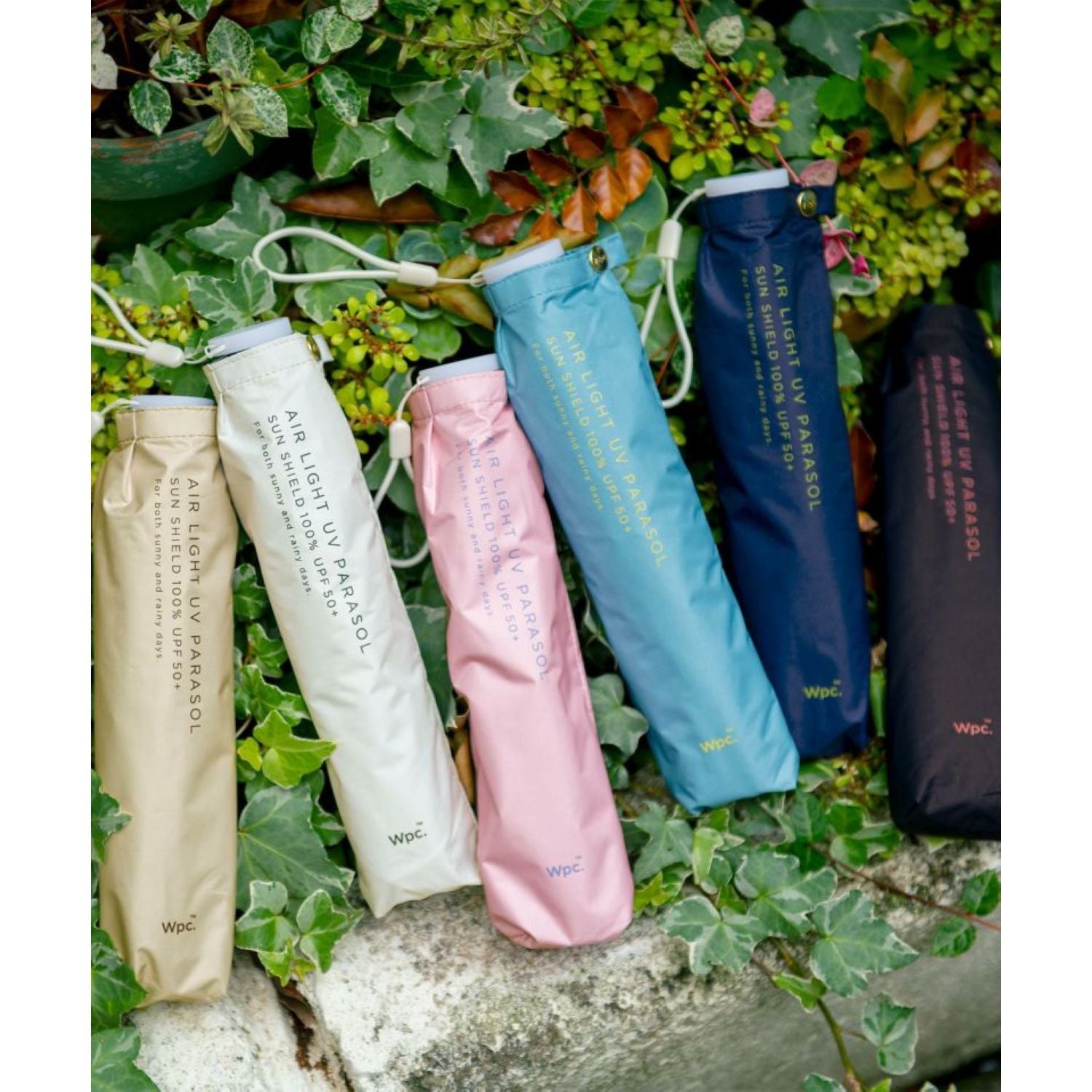 WPC Air Light Basic Folding Umbrella UV Protection 50cm (Black)