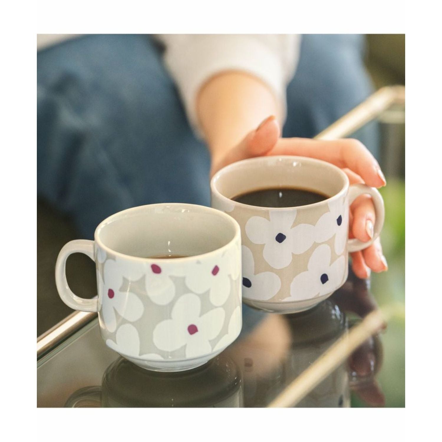 WPC Ceramic Stacking Mug 300ml (Polku Charcoal)