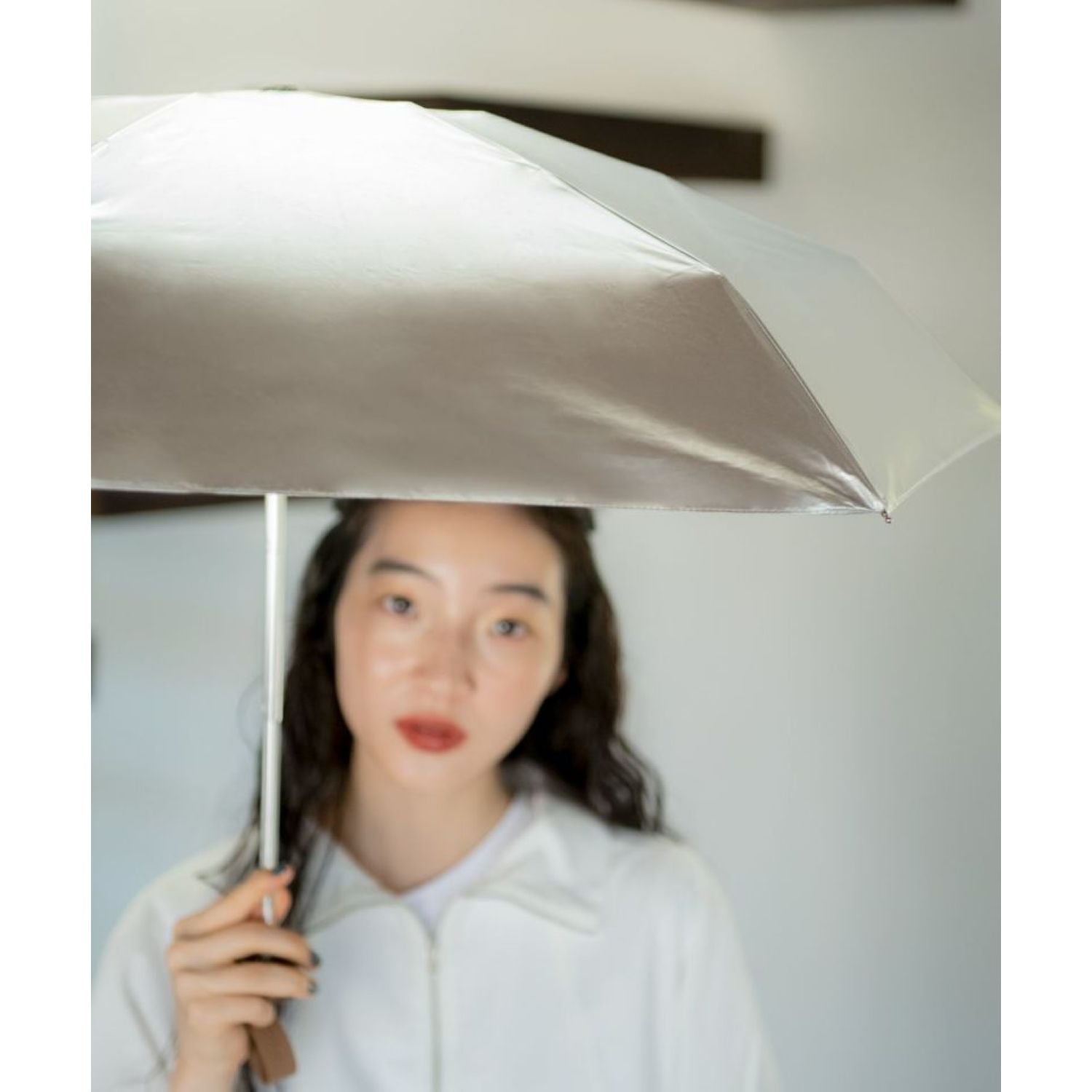 WPC Color Inside UV Protection UPF 50+ Umbrella 50cm (Silver)