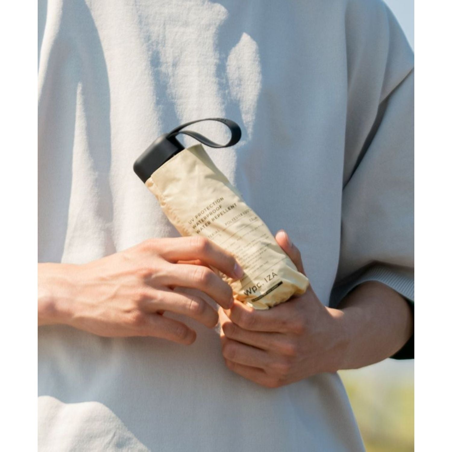 WPC IZA Compact UV Protection UPF 50+ Umbrella 53cm (Black)