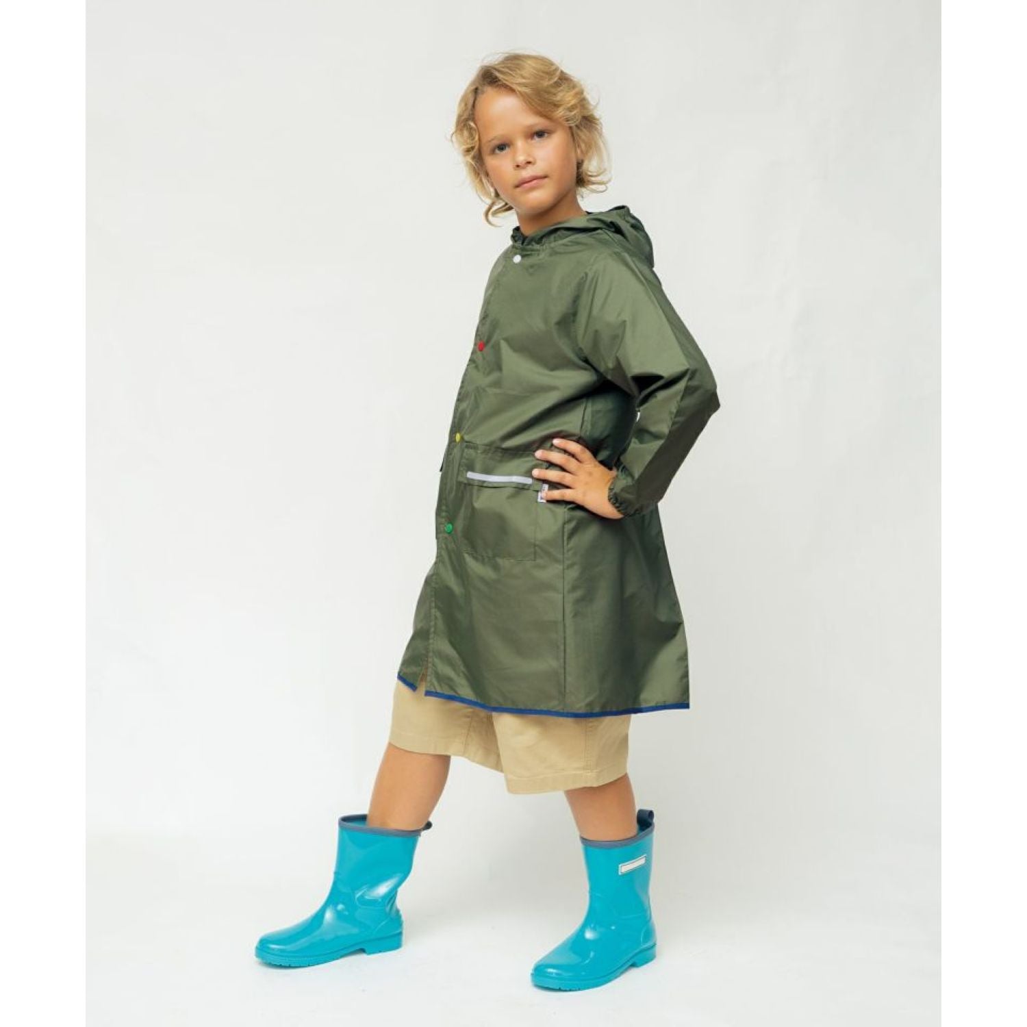 WPC Kids Rain Coat Large (120cm-140cm) (Khaki)