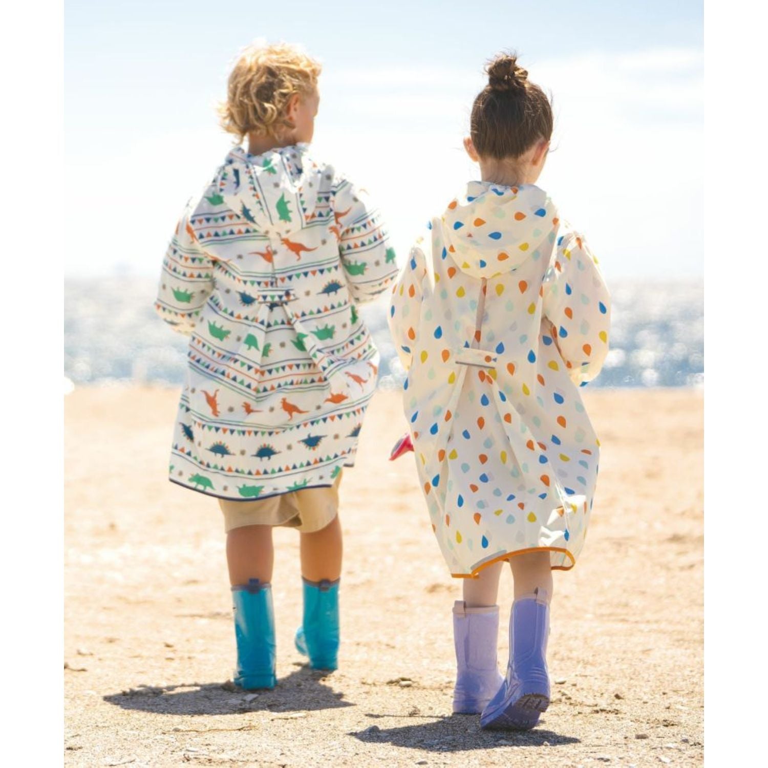 WPC Kids Rain Coat Large (120cm-140cm) (Off White)