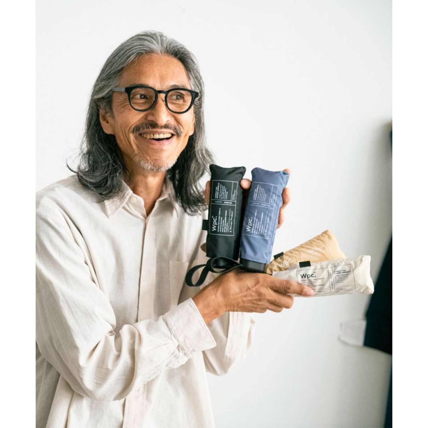 WPC UX Compact Tiny UV Protection Folding Umbrella 55cm (Beige)