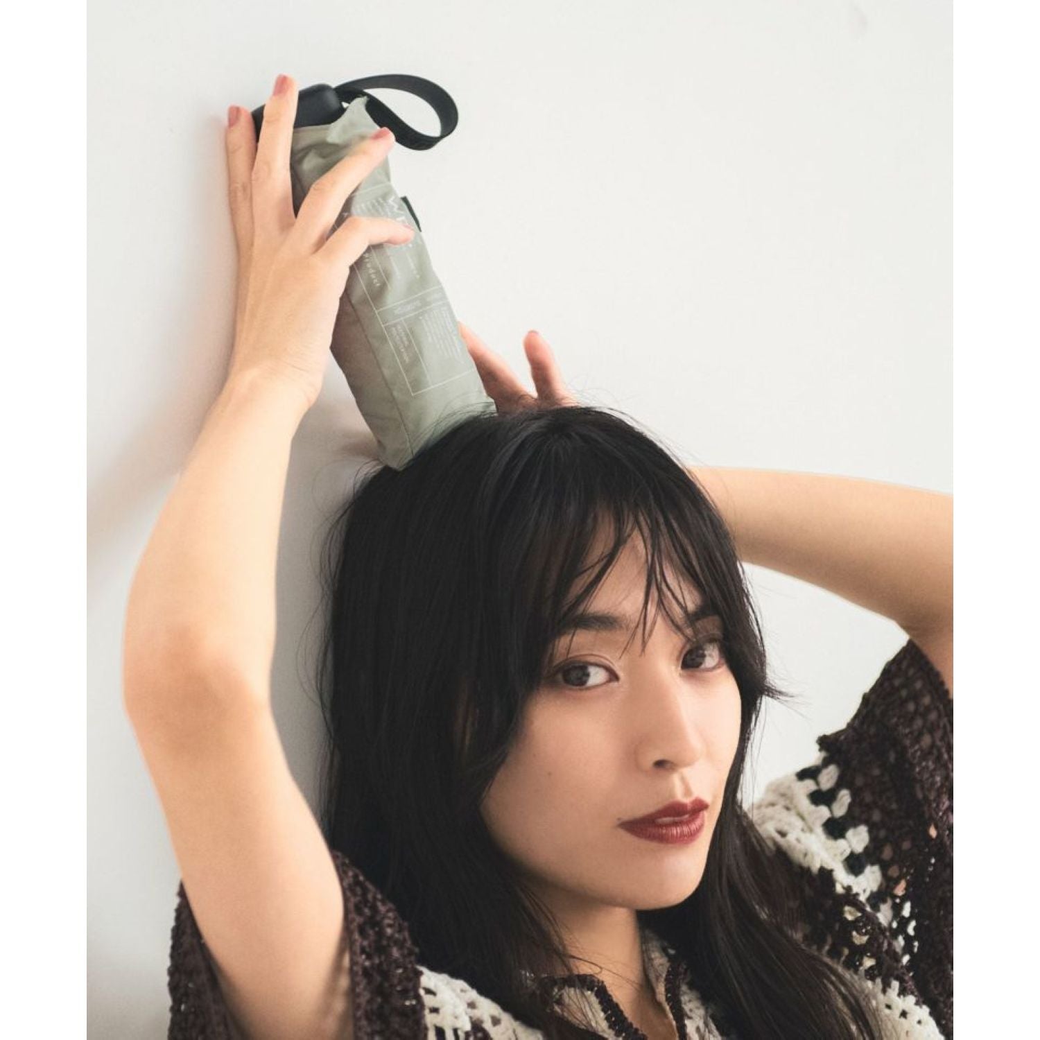 WPC UX Compact Tiny UV Protection Folding Umbrella 55cm (Off White)