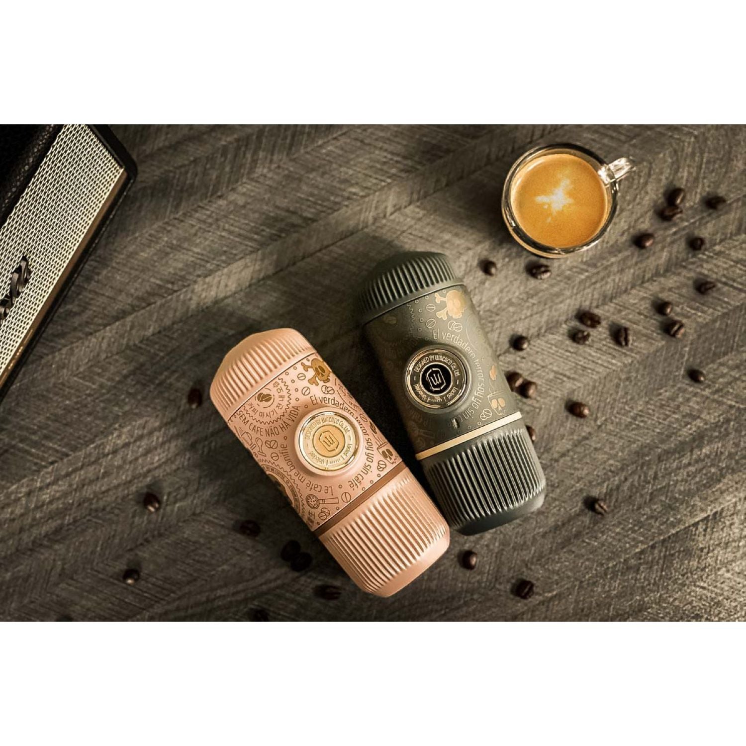 Wacaco Nanopresso Dark Soul + Case Espresso Coffee Maker - Pink