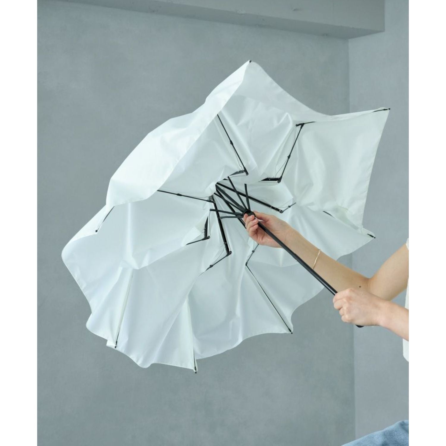 Wpc Ux Air-Light Uv Protection Folding Umbrella 61Cm (Blue Gray)