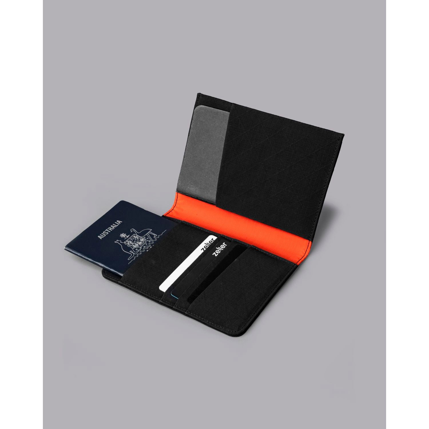 ALPAKA ARK Bifold Passport Wallet Axogrid 210D (Black)