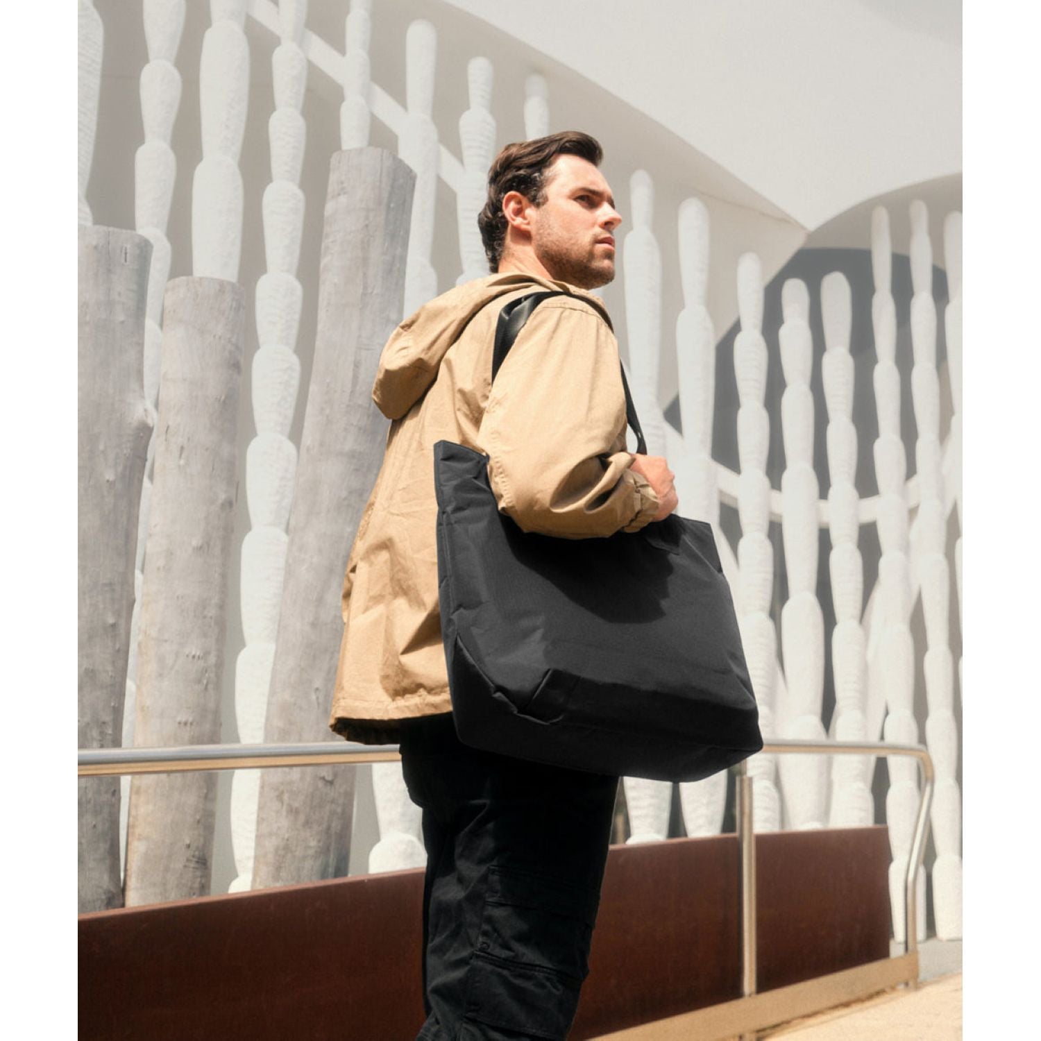 ALPAKA Elements Tote Bag (L) Axoflux 210D (Black/Grey)