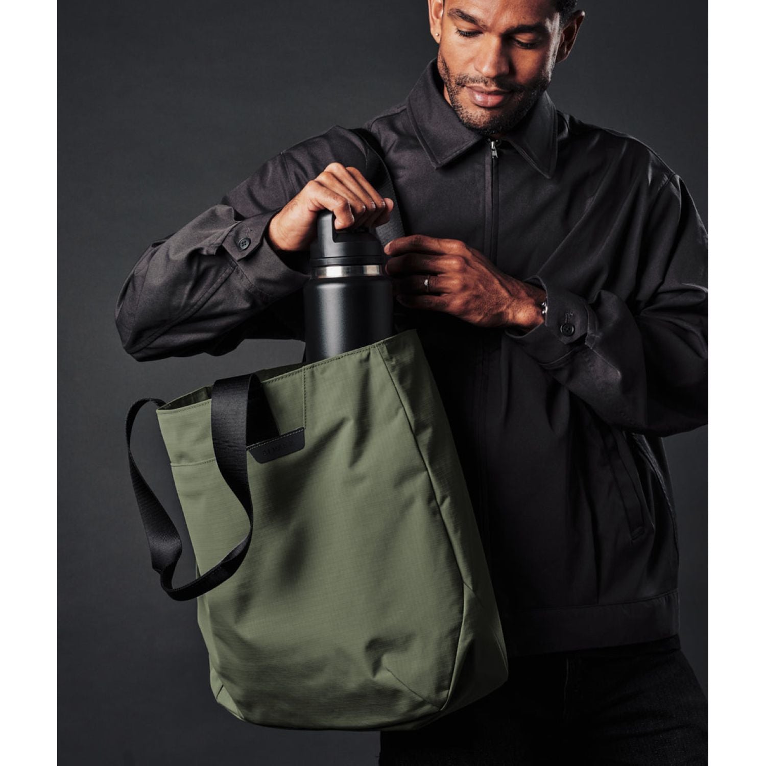 ALPAKA Elements Tote Bag (L) Axoflux 210D (Green/Grey)