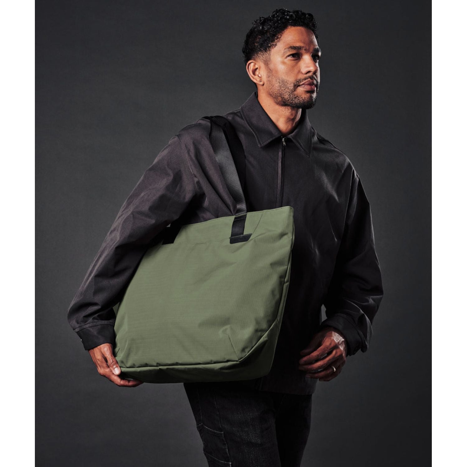 ALPAKA Elements Tote Bag (L) Axoflux 210D (Green/Grey)