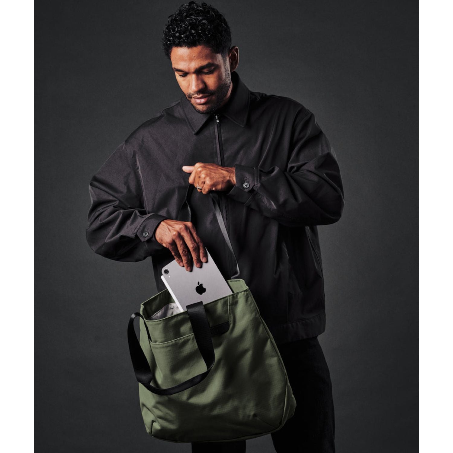 ALPAKA Elements Tote Bag (M) Axoflux 210D (Green/Grey)