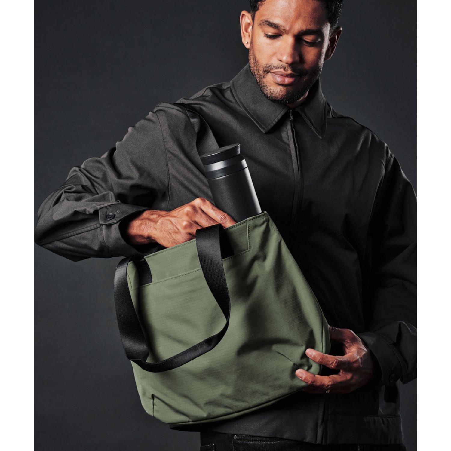 ALPAKA Elements Tote Bag (S) Axoflux 210D (Green/Grey)