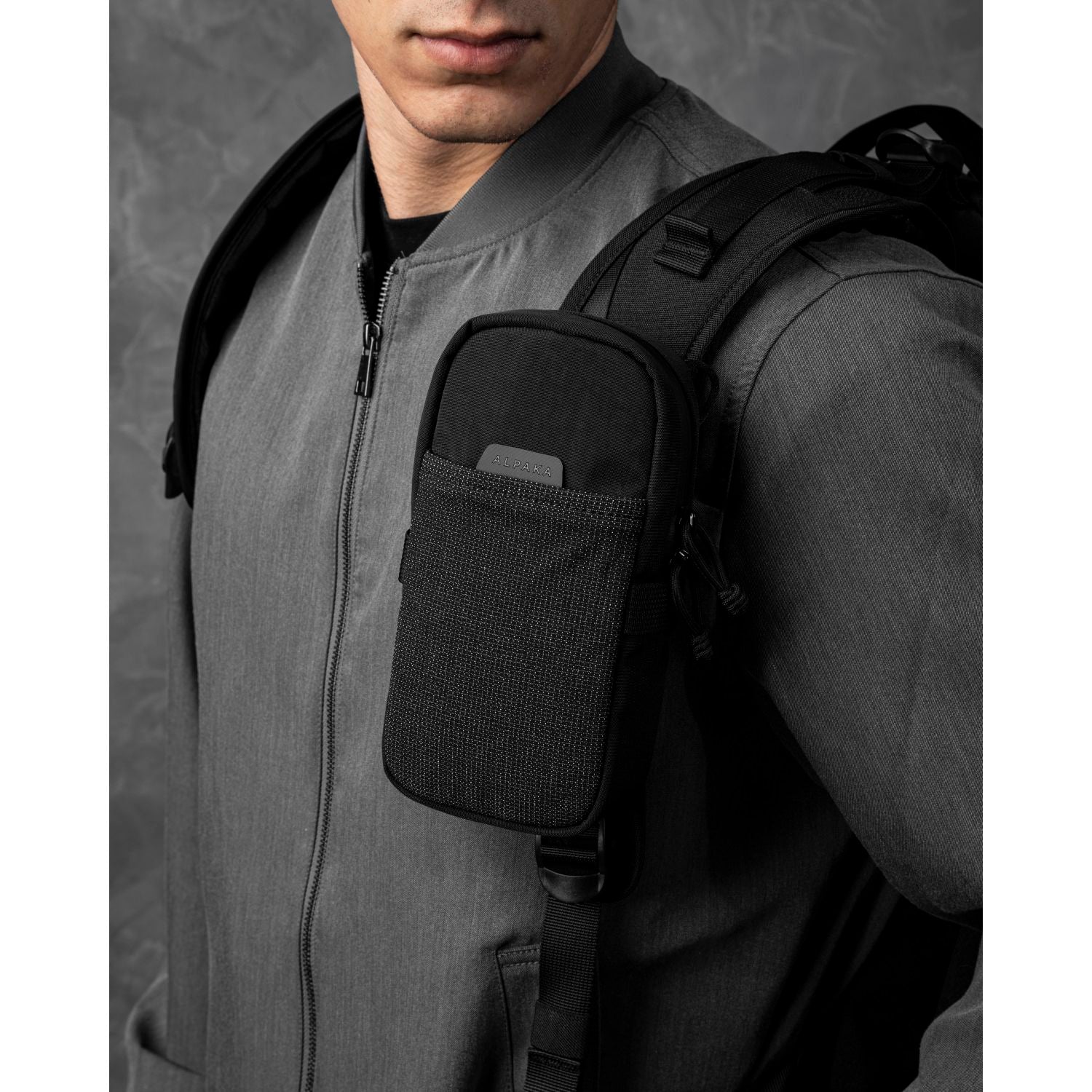 ALPAKA Modular Shoulder Pocket Max Nylon Washed Axoflux 400D (Black)