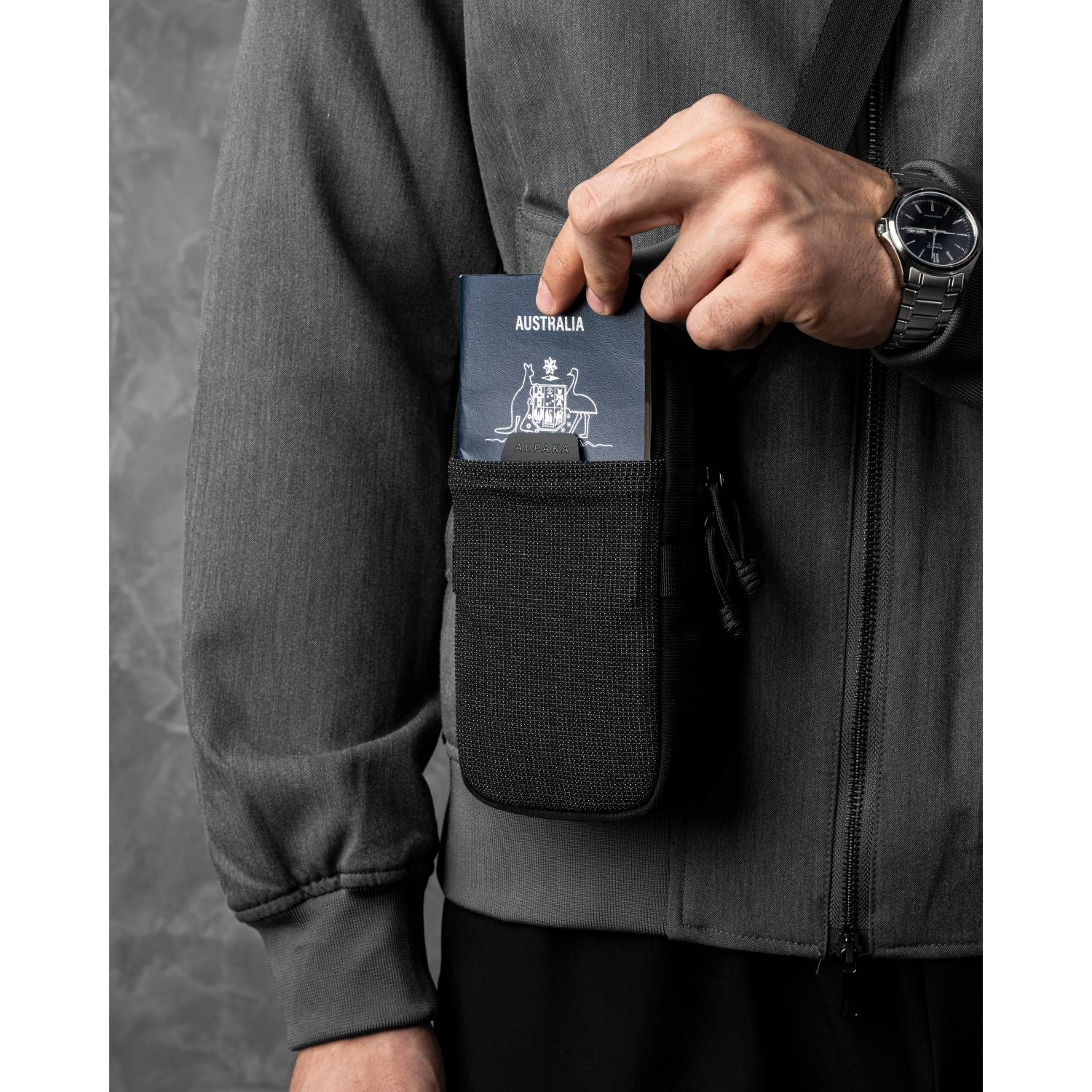 ALPAKA Modular Shoulder Pocket Max Nylon Washed Axoflux 400D (Black)