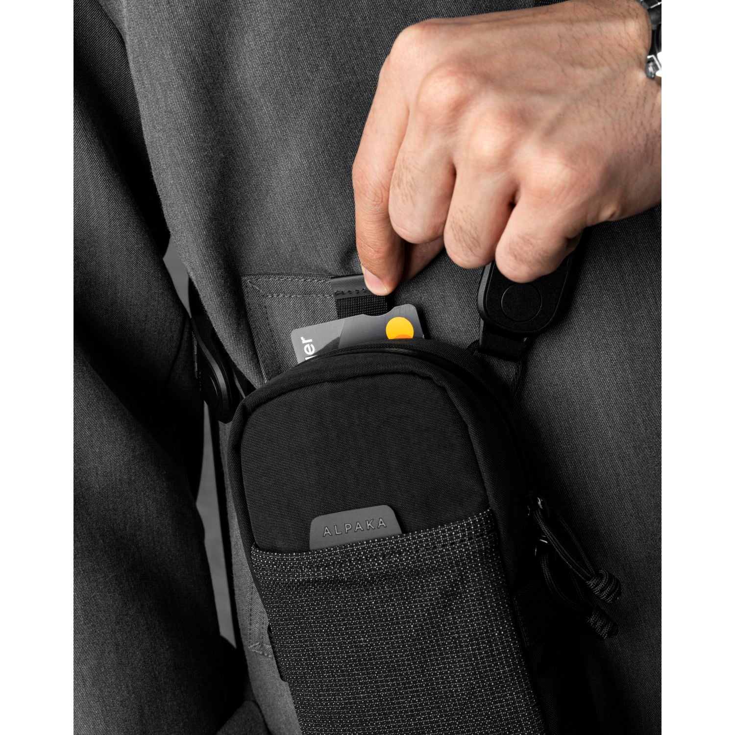 ALPAKA Modular Shoulder Pocket Max Nylon Washed Axoflux 400D (Black)