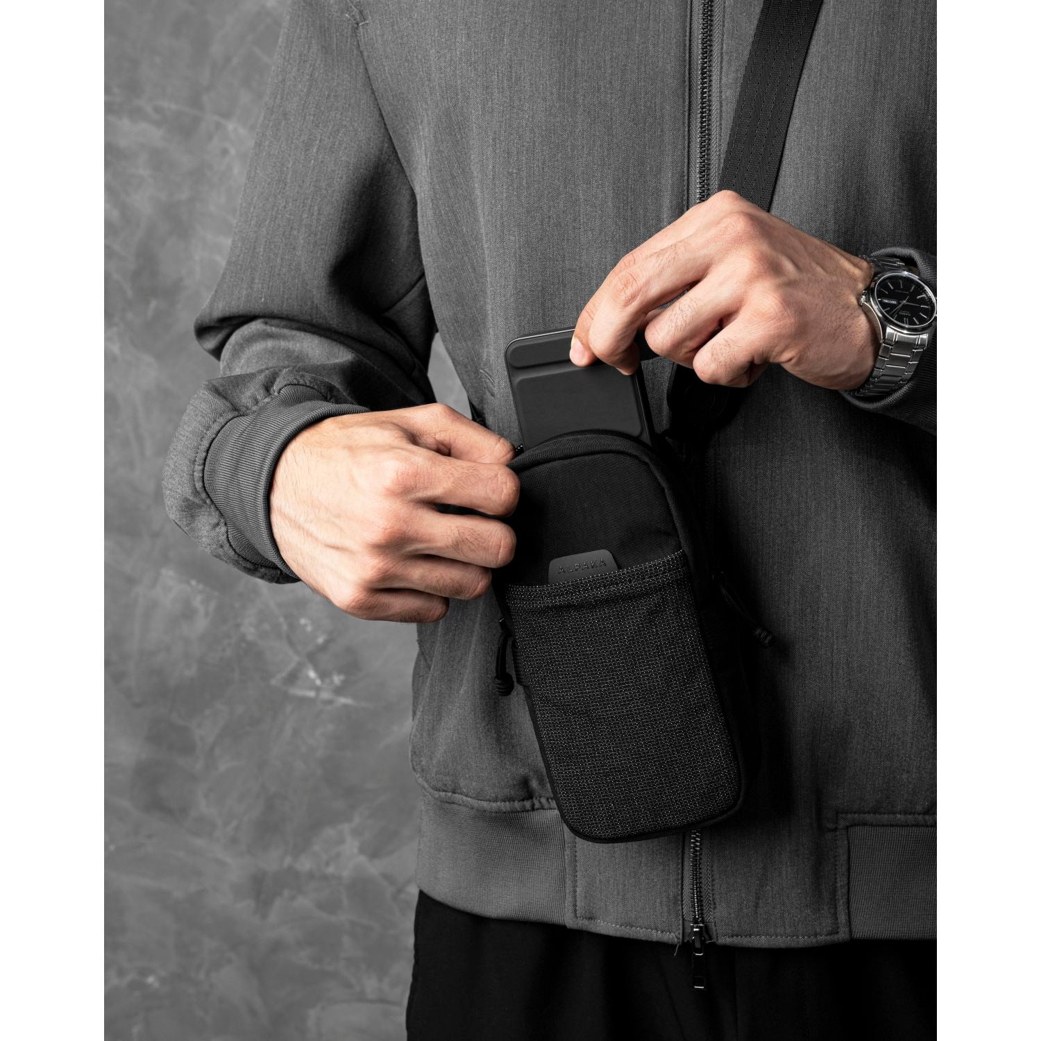 ALPAKA Modular Shoulder Pocket Max Nylon Washed Axoflux 400D (Black)